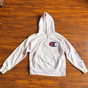 Champion Pink Hoodie with Iconic Logo